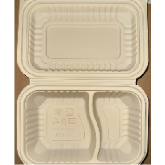環保玉米可降解兩格方盒（1000ML）